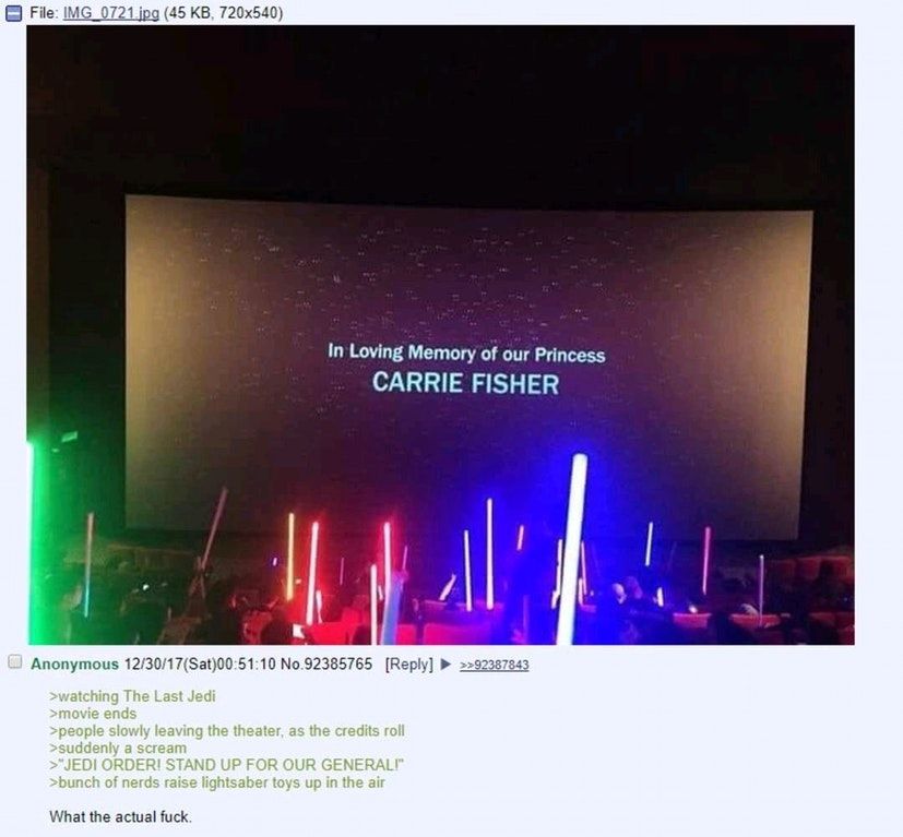 Anon goes to see star wars