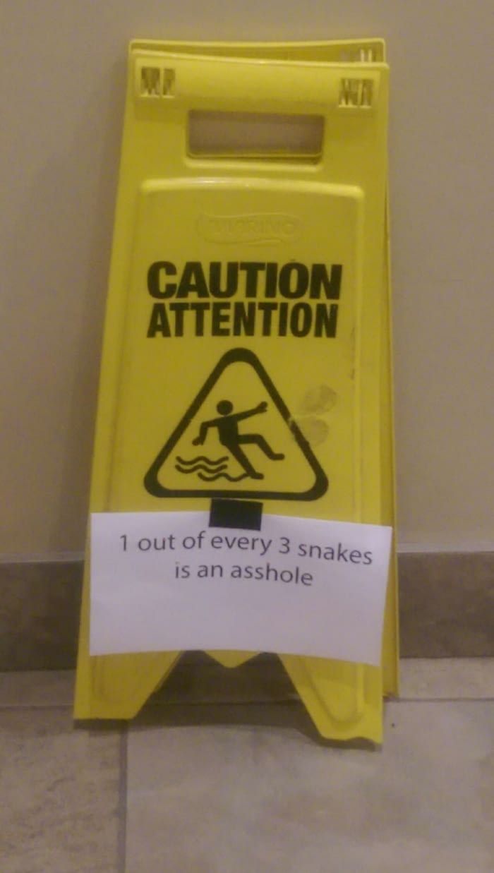 Watch out for snakes !