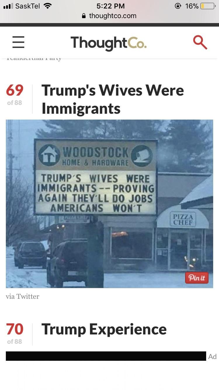 Trumps wives were immigrants