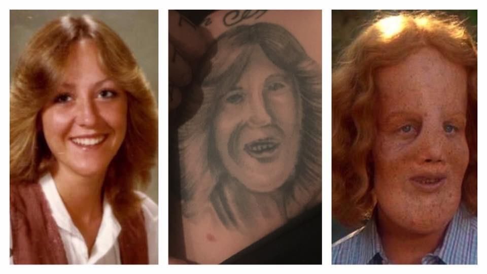 My brother got a tattoo of my Mom, but she ended up looking like that Rusty kid from The Mask