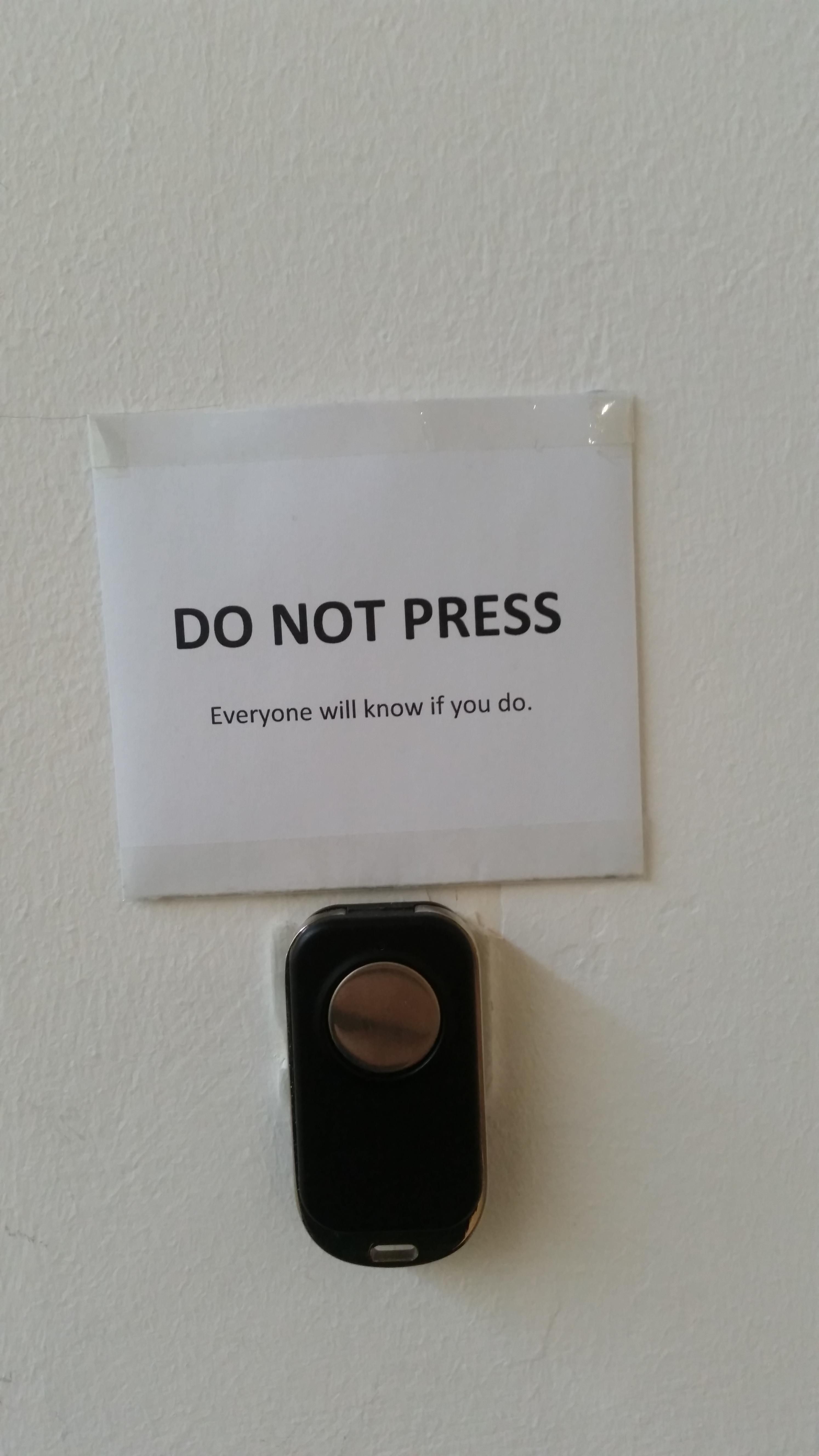 There's a mysterious new button at my place of work...