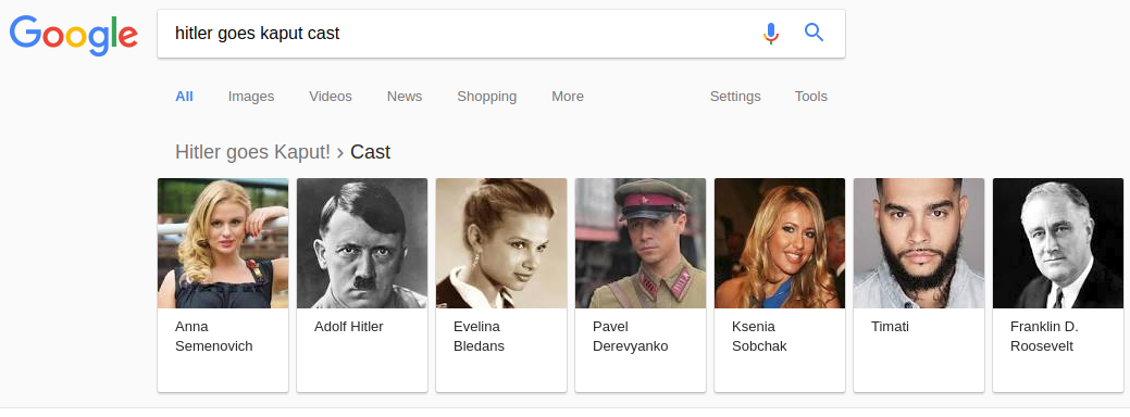 Fun fact: Hitler and Roosevelt hated each other off screen