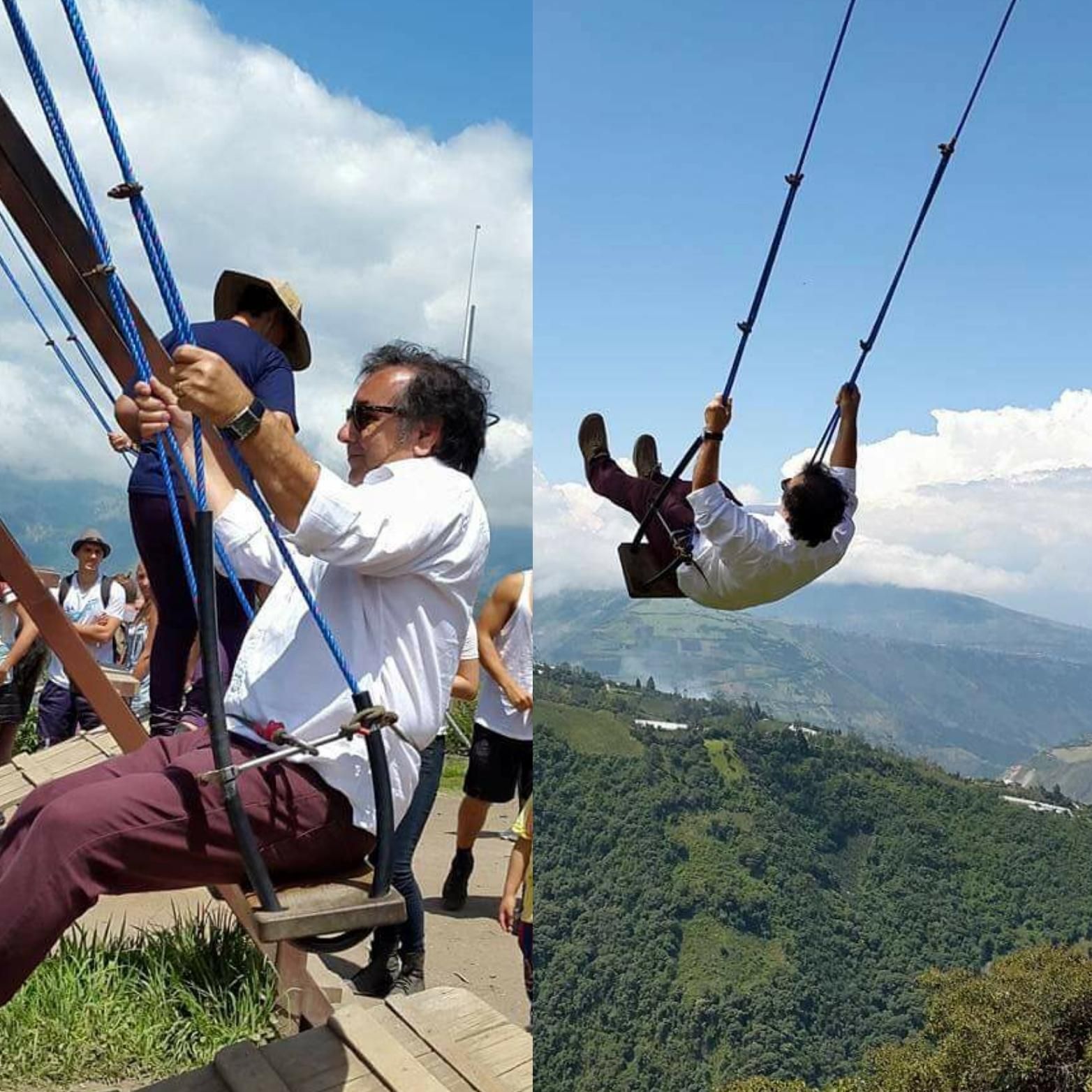 For his 65th birthday, my dad traveled to Ecuador to ride the "Swing at the End of the World." I need to get on his level.