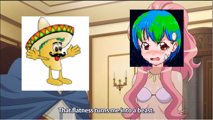 Tacos normal reaction seeing a loli, also evidence of Tacos being a flatearther