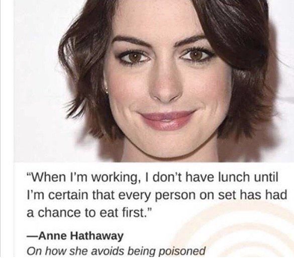 Anne Hathaway being a bro..