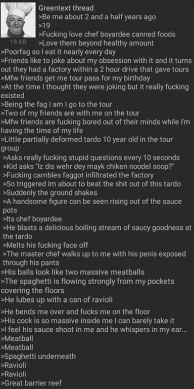 Somebody tocha anon's spaghett
