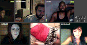 Webcam chat reactions