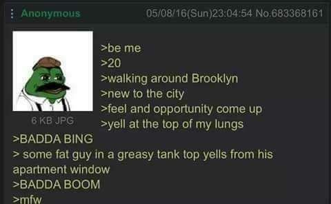 Badabingbadaboom (sorry if repost)