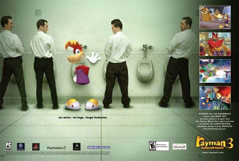 Reminder that it is canon that Rayman has a massive dong
