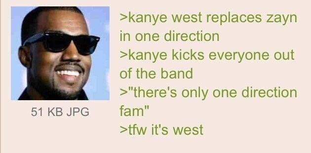 The only direction is west