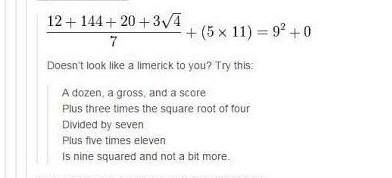 Mathematical limerick.