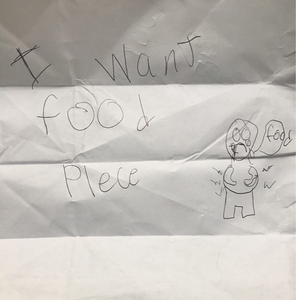I think my son may be trying to tell me something. He slid this under my office door.