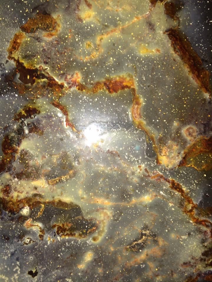 This meat tray looks like a image of space