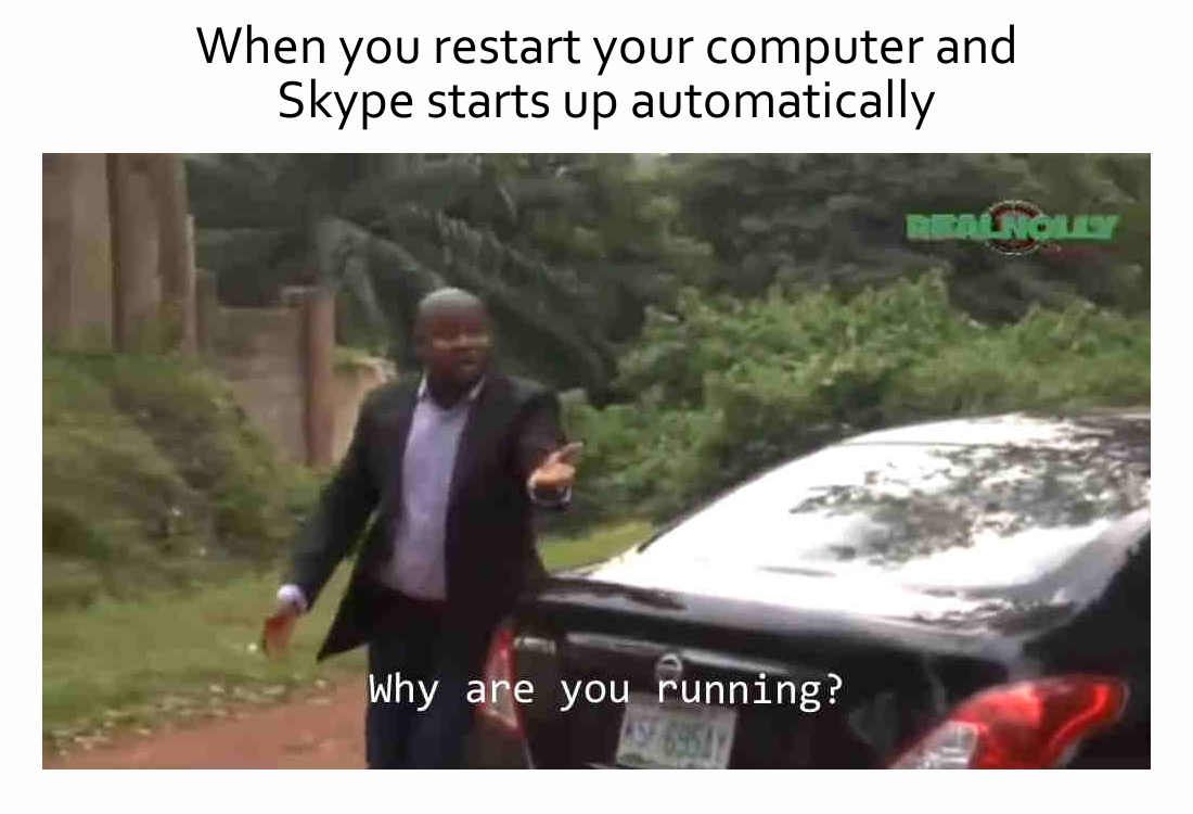 Running skype on startup