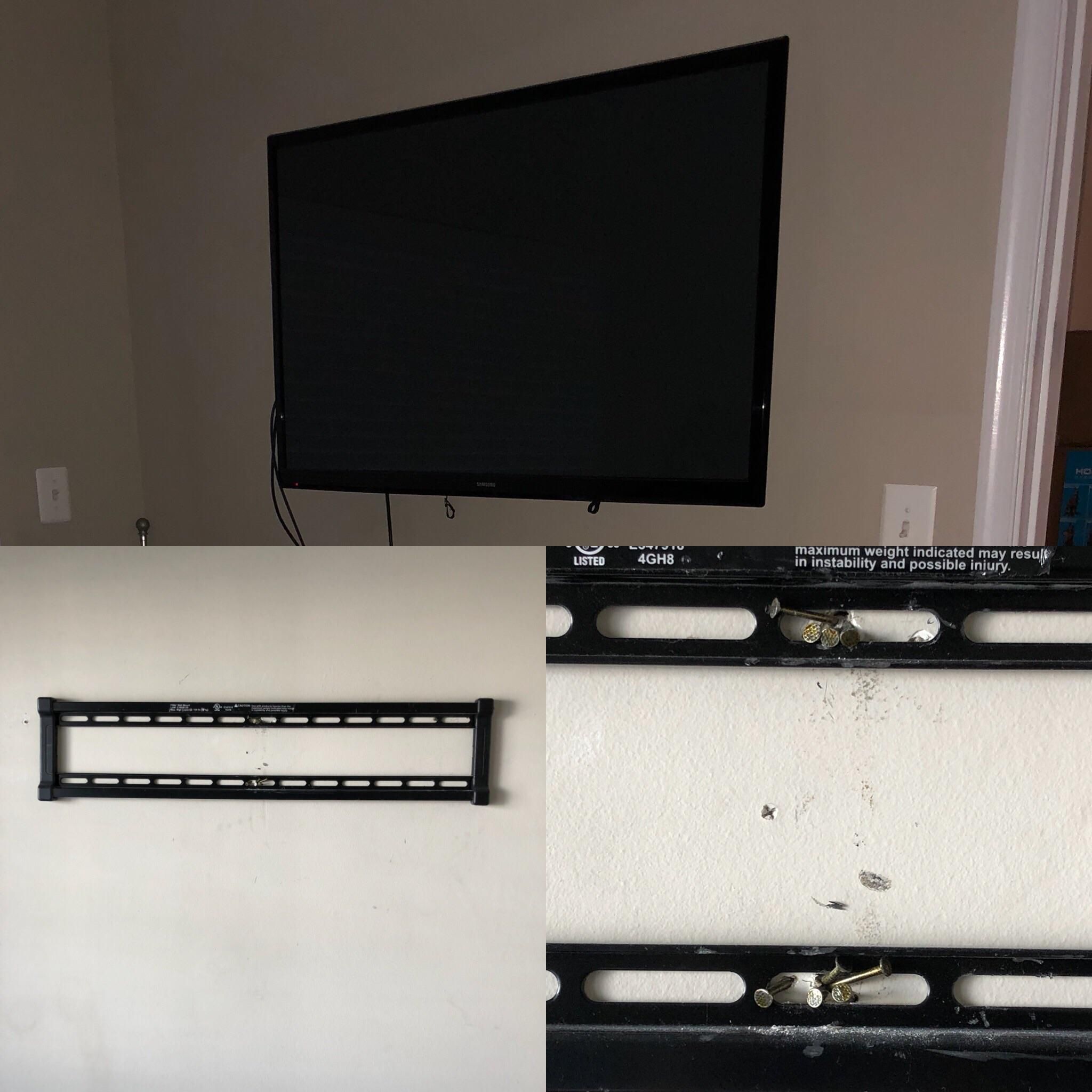 When you’re moving and you take down your TV only to realize you paid the community “handy man” $40.00 for something you could’ve done better yourself...