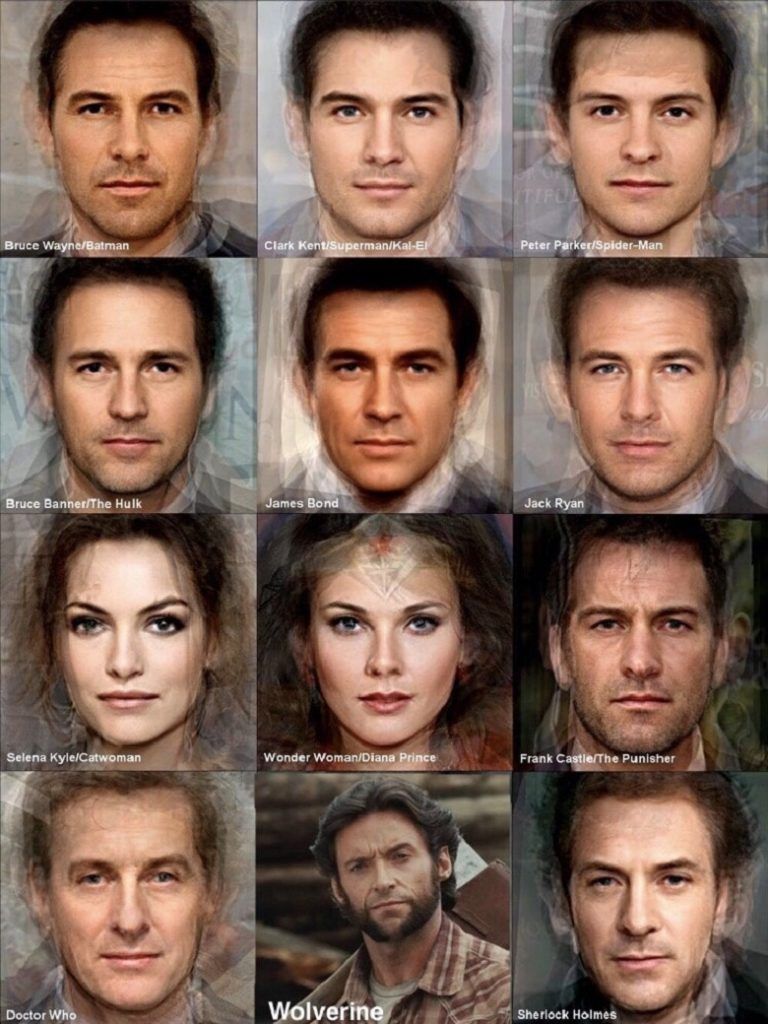 Combining the faces of actors who played a certain character