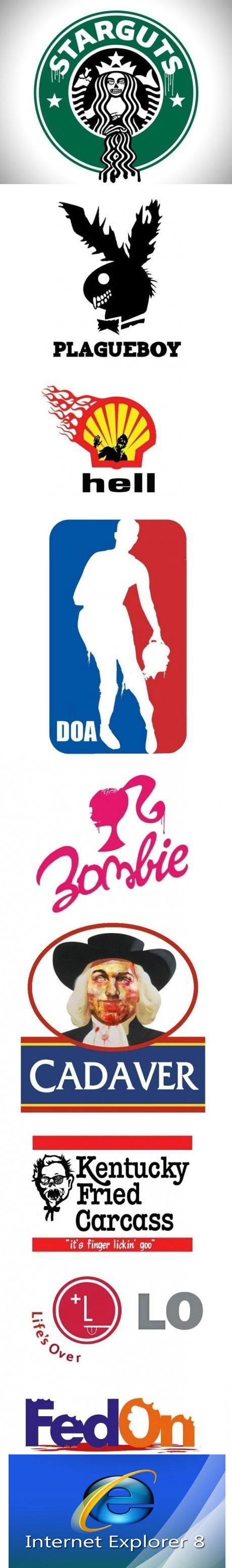 Zombified logos