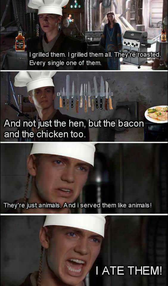 Nothing beats a good roast, amirite Anakin?