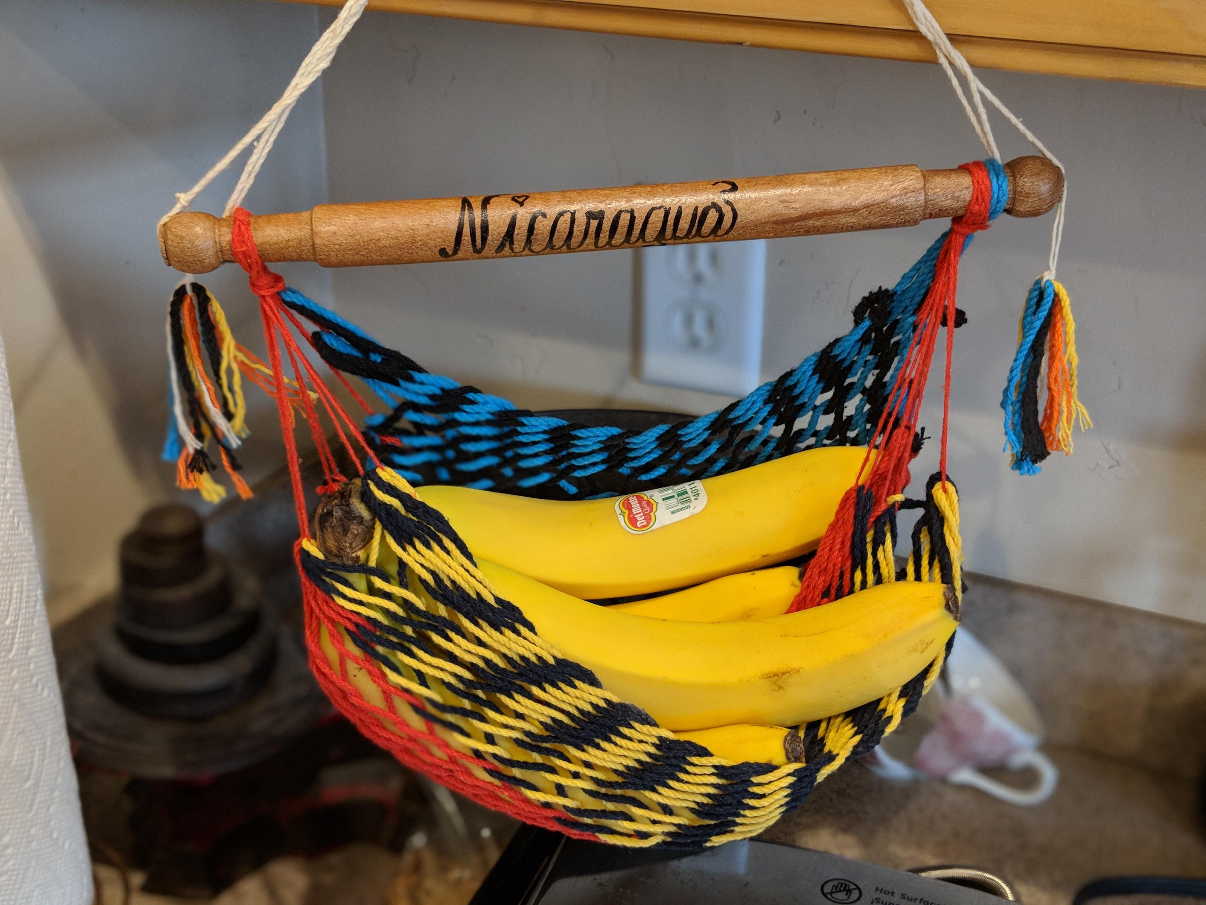 My sister brought this mini hammock home from Nicaragua. We put it to good use.