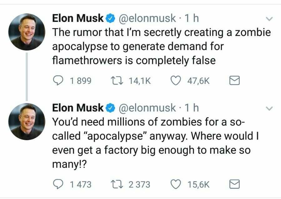 Highly suspicious, Elon, suspicious indeed