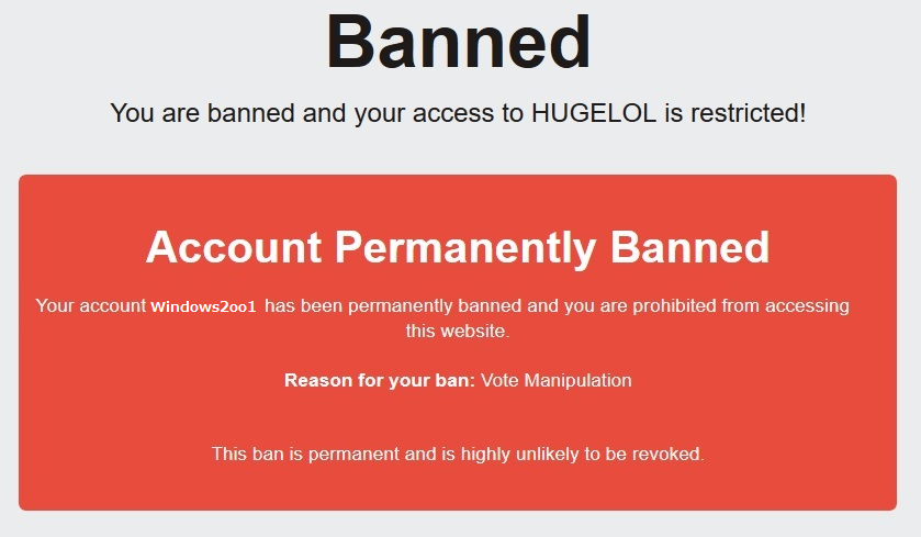 Wow it finally happened they added this to my ban