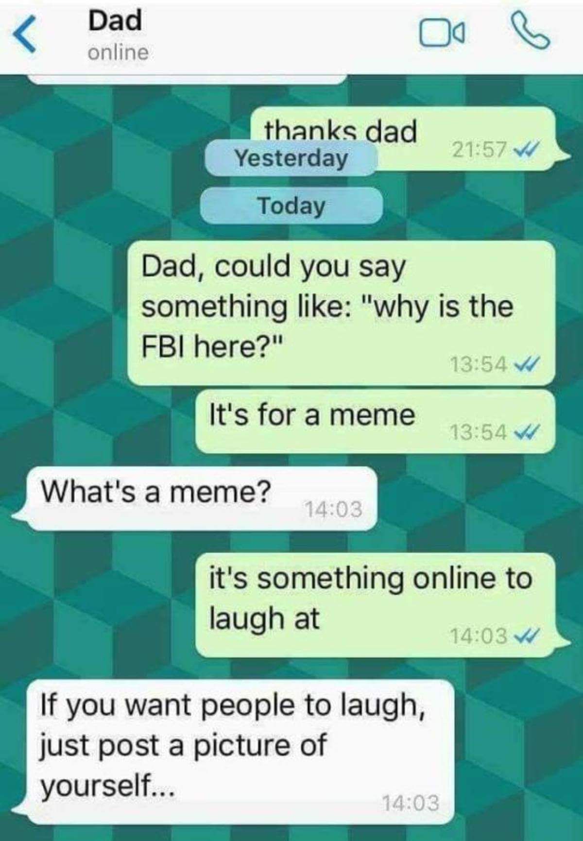 Thanks dad