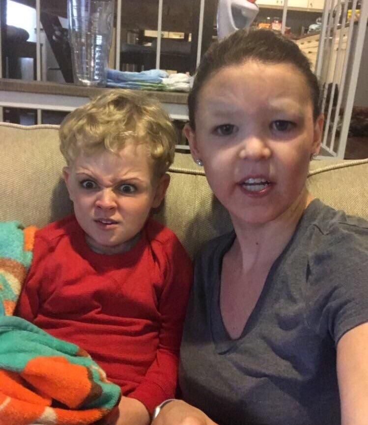 Everything about this face swap is hilarious, creepy and the definition of parenting