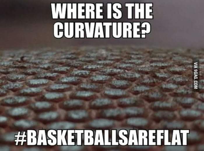 Basketballs are also flat