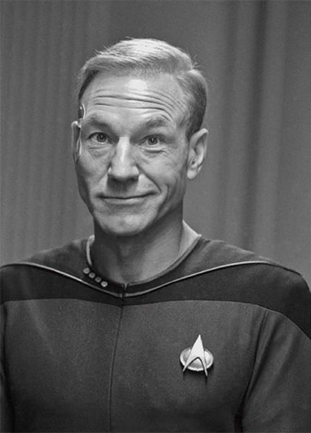 TIL Patrick Stewart tested a wig for Captain Picard. It is beautiful.