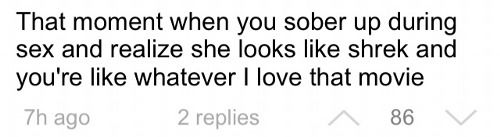 But what if she looks like shrek 3?