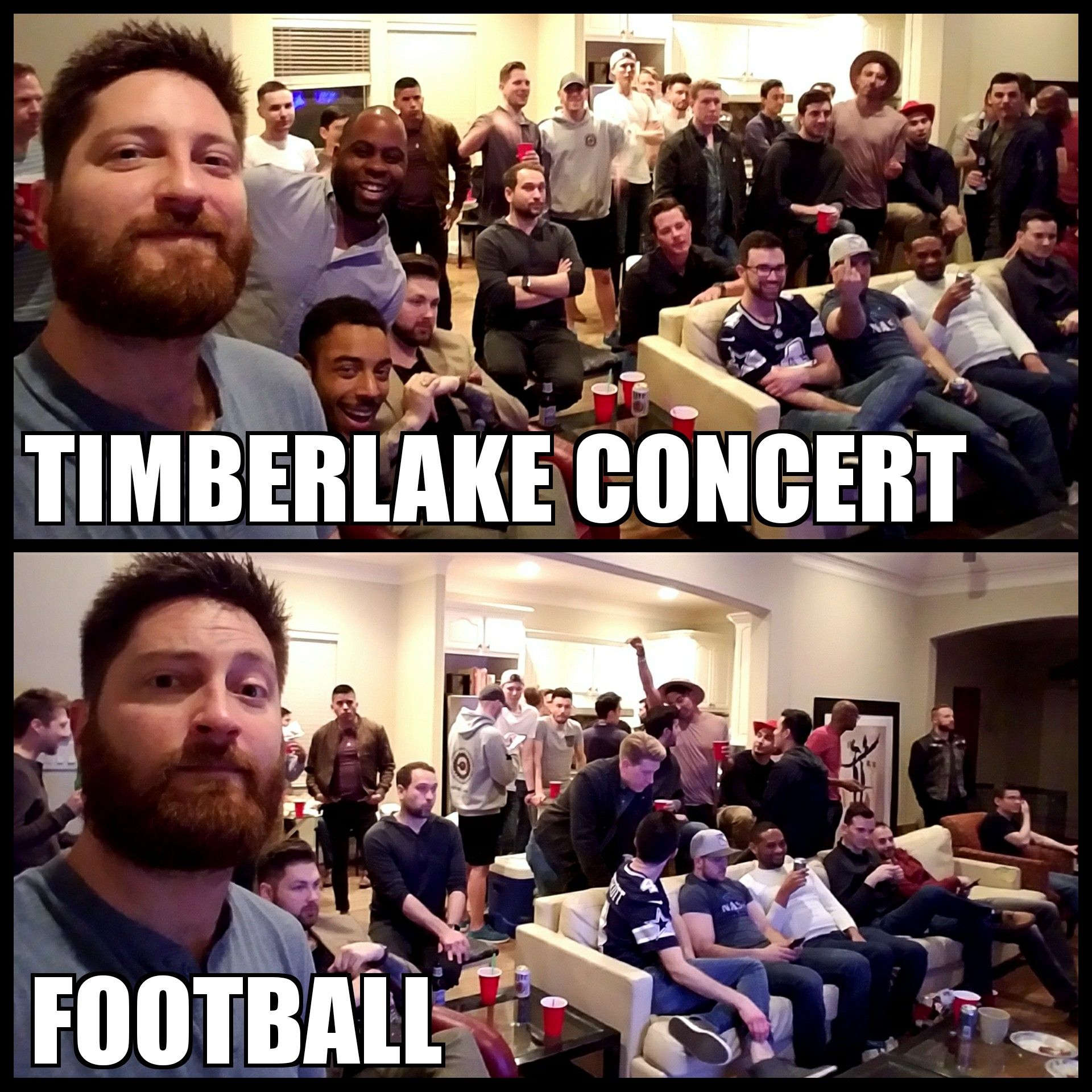 Justin Timberlake vs. Football