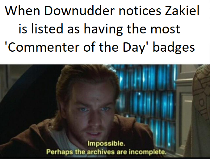 Congrats on the record Downudder