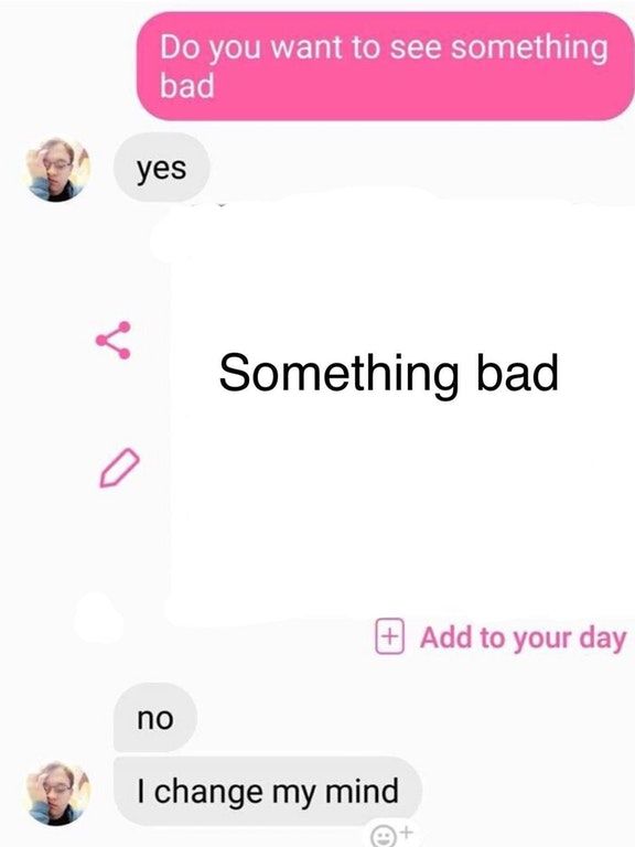 thats something bad