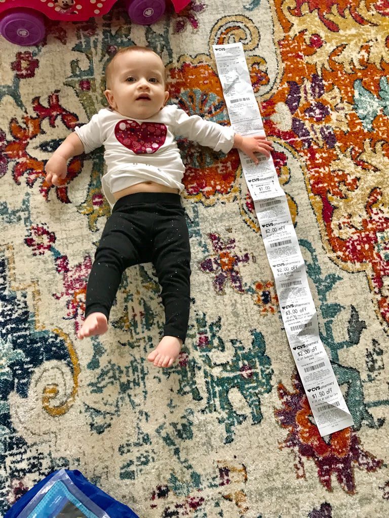 They grow so up so fast. At one year old, my baby is almost one whole CVS receipt long.