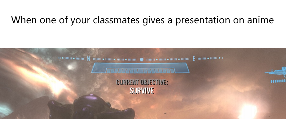 i had that once in class. way too cringe