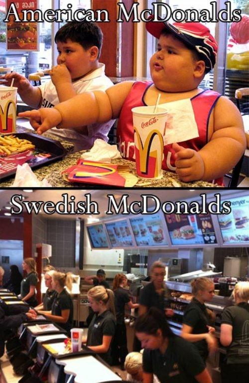 American McDonalds Vs. Swedish McDonalds