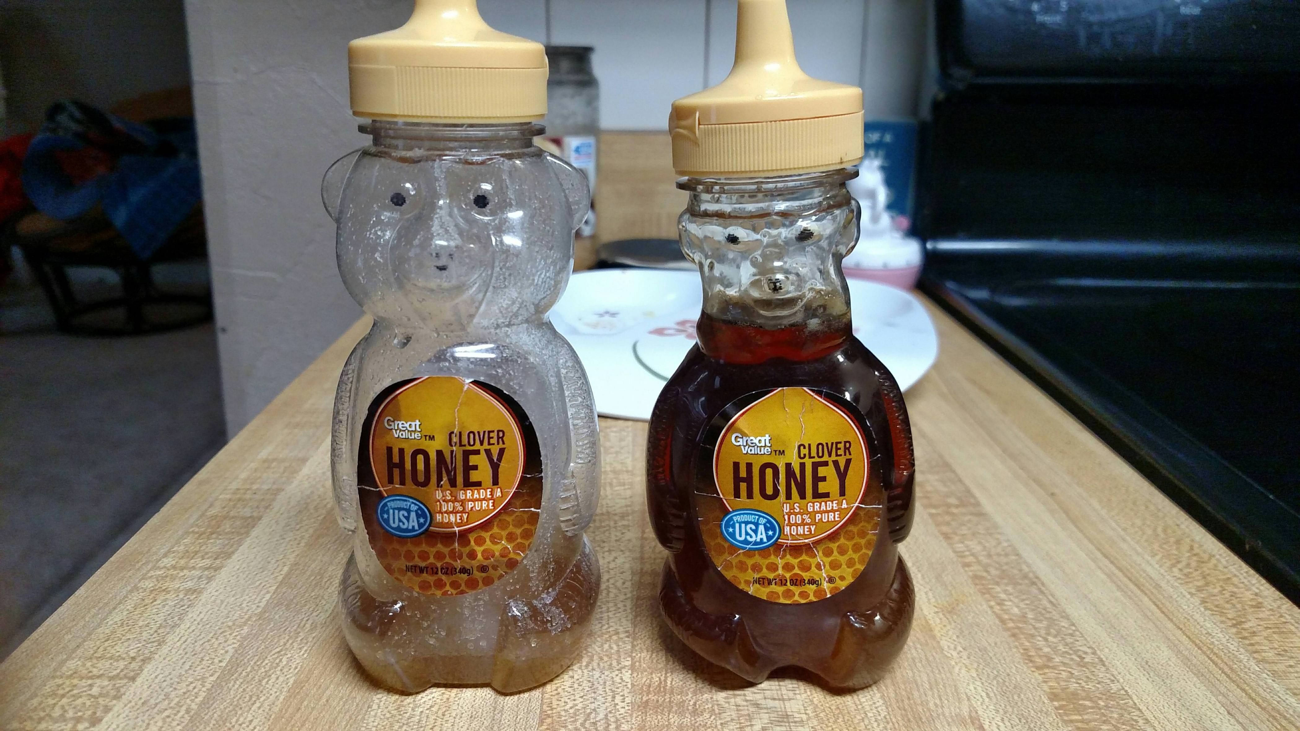 I accidentally melted a bottle of honey and now it looks like the inbred cousin