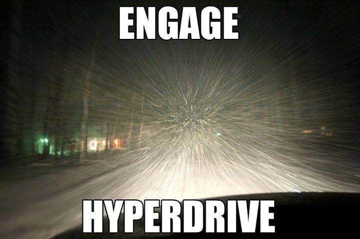 What it feels like driving while it's snowing