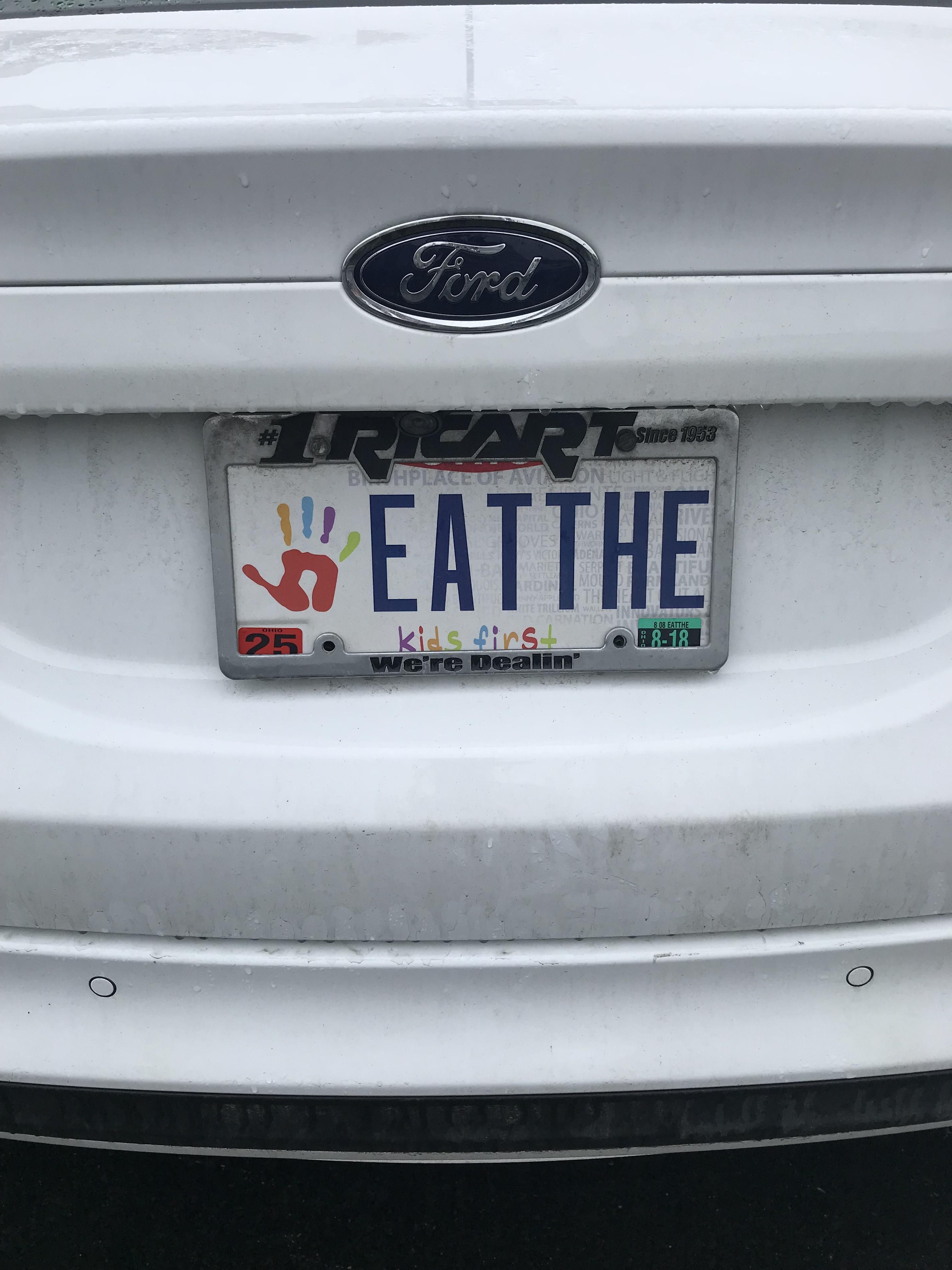 This license plate I found today.