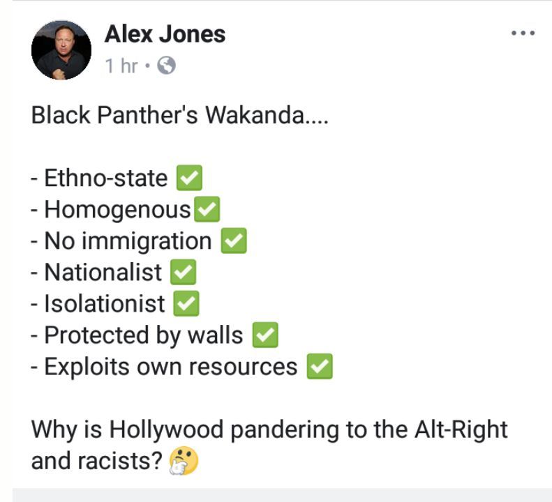 Black Panther is racist confirmed