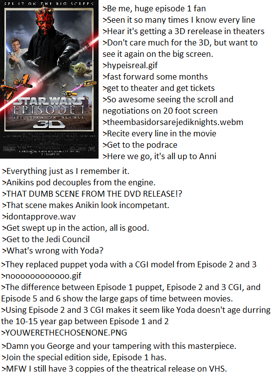 Blacktext of My Episode 1 3D experience
