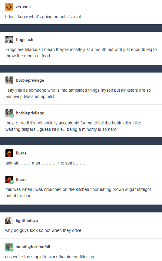 last batch of tumblr text posts for now