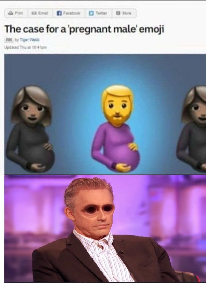 Billions of years of life and you got to be alive at the same time the pregnant male emoji exists