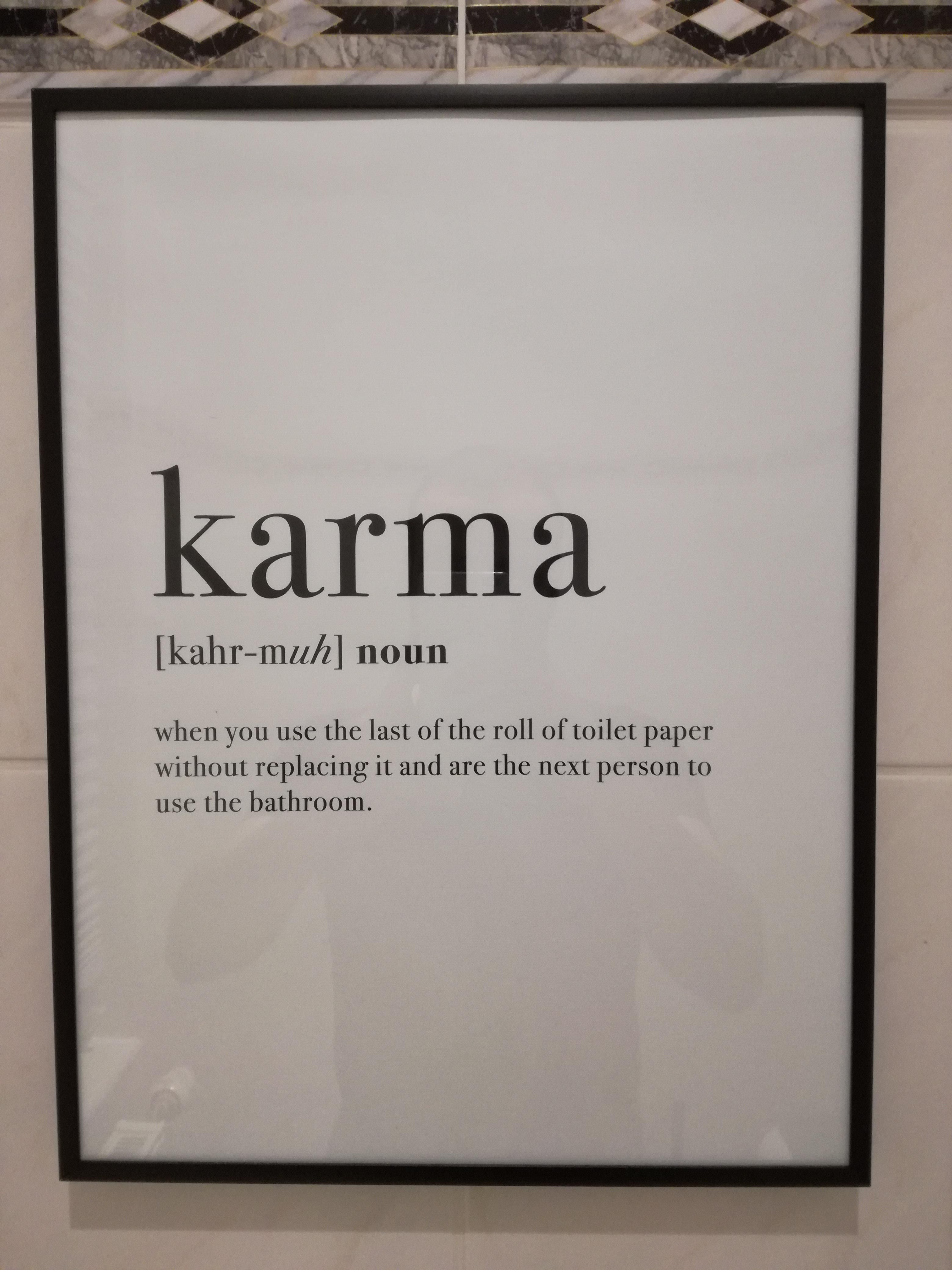 The most accurate definition of KARMA