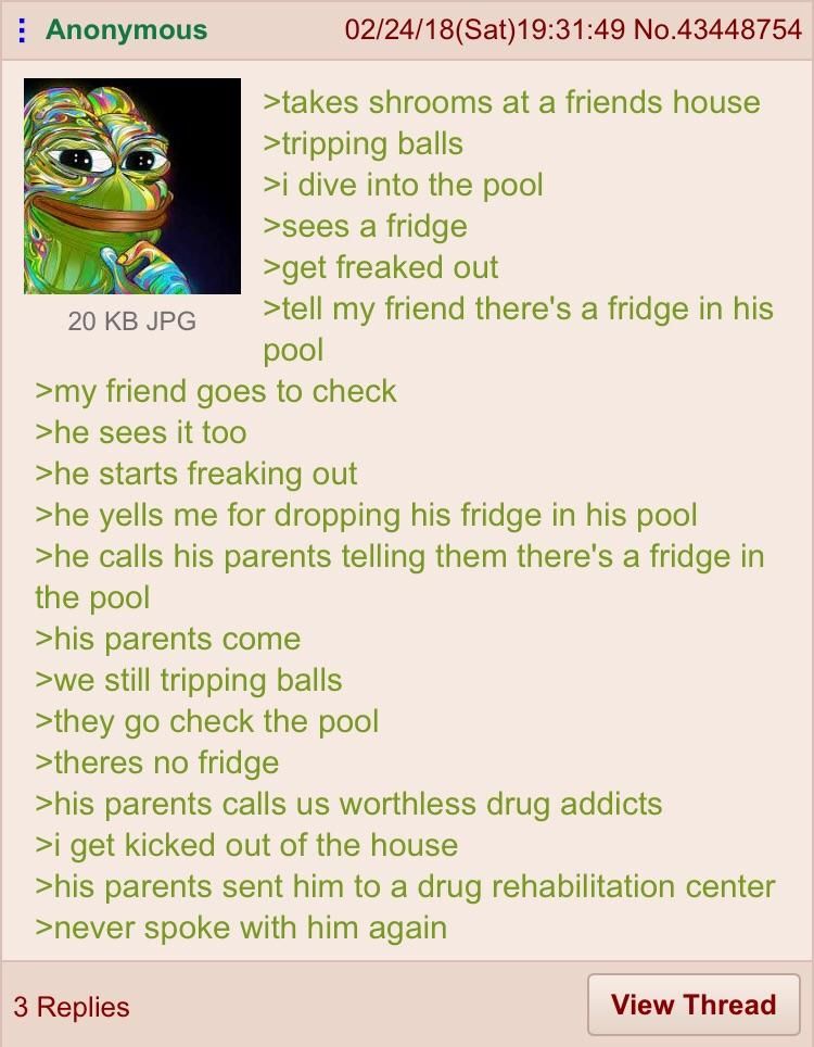 Anon does drugs