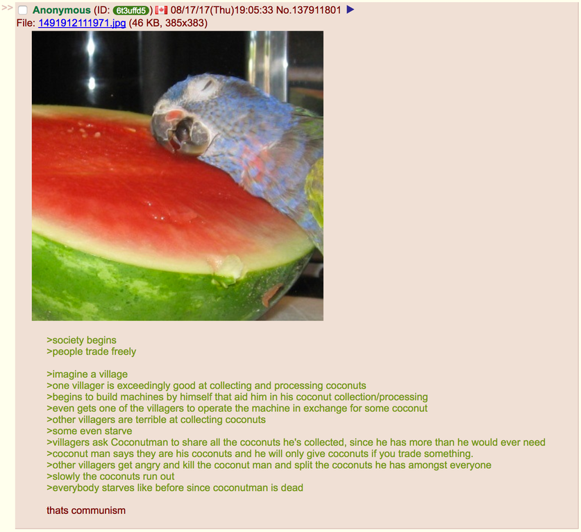 Communism in melons for you nice folks of african decent