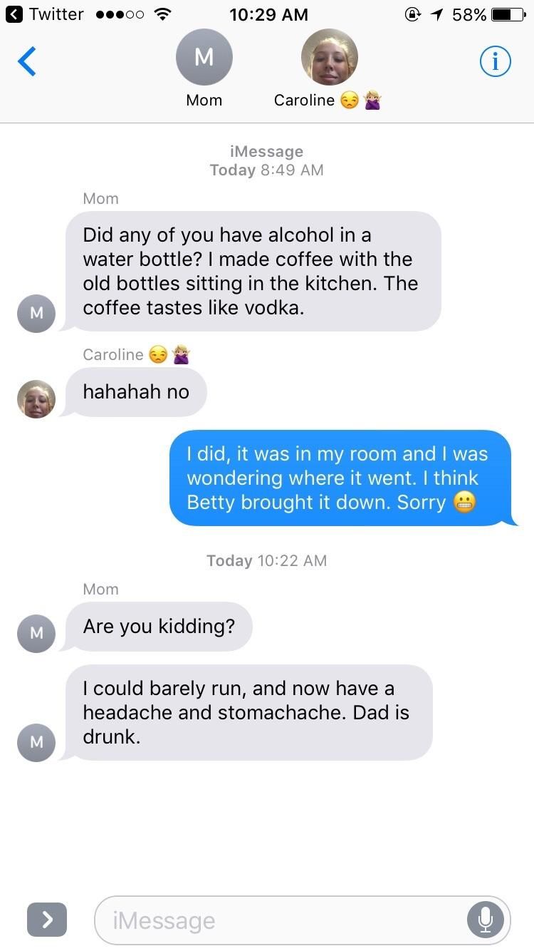 Vodka Coffee - Sorry Mom & Dad