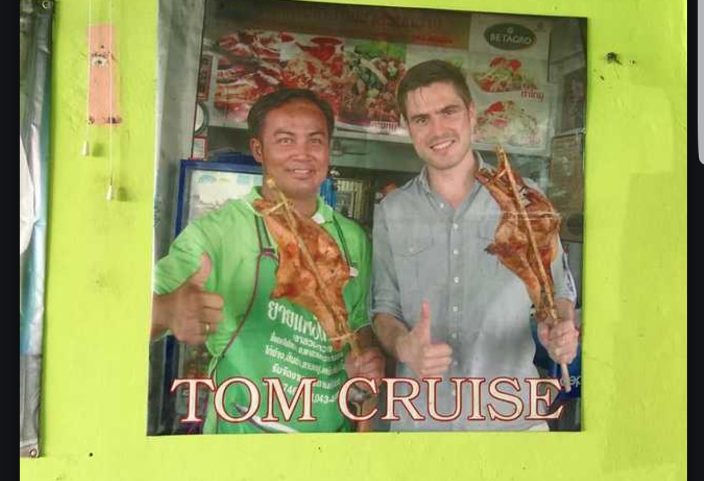 A Thai restaurant had some random white guy pretend to be Tom Cruise