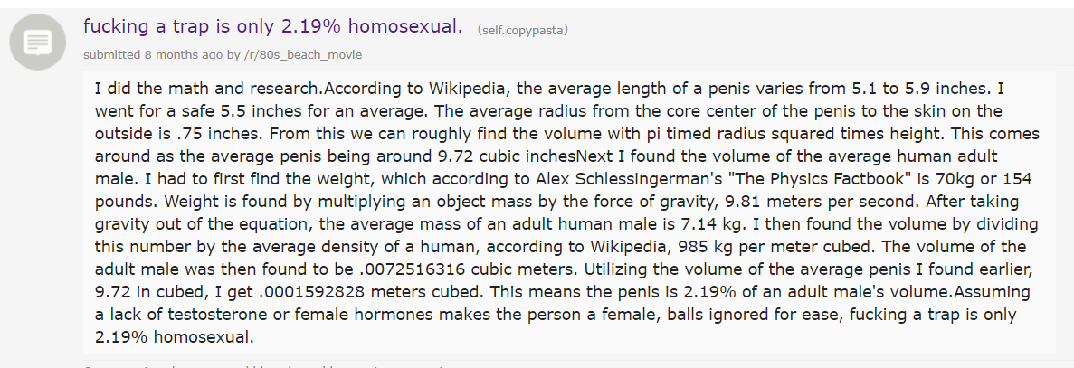 Only 2.19% homosexual to *** a trap.