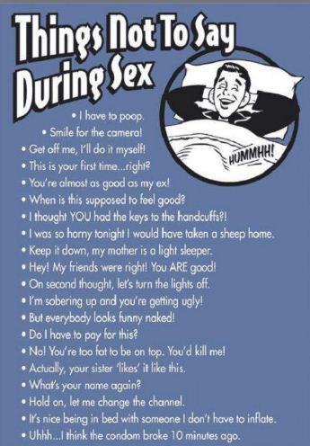 Things not to say